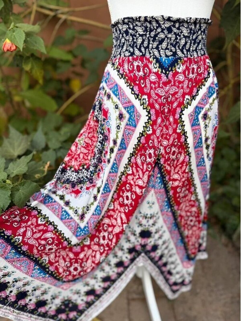 Westport Paisley Floral Handkerchief Skirt Size M